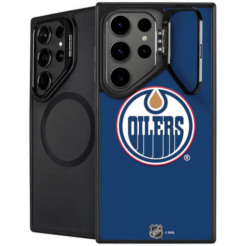 NHL Edmonton Oilers Solid Background Galaxy S25 Ultra Kickstand Case